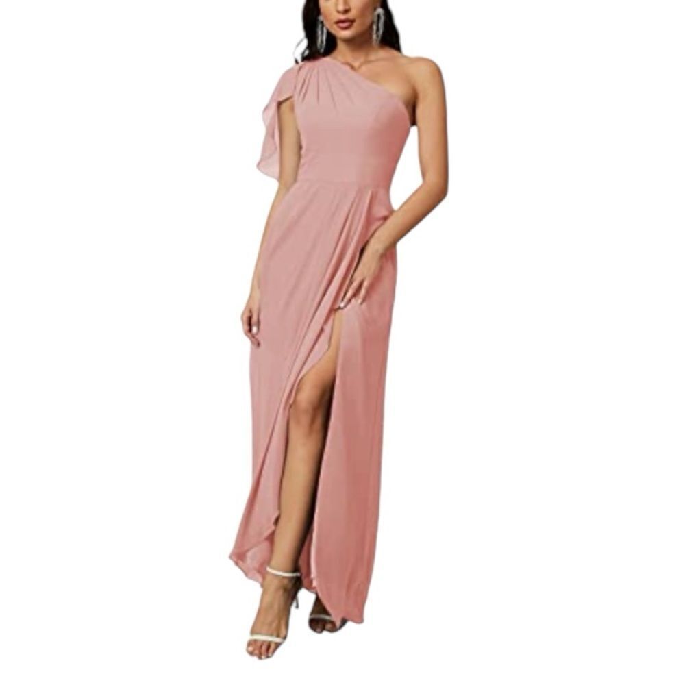 Numbersea A-line Formal Evening Gown One Shoulder Dress